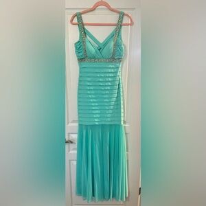 Betsy & Adam turquoise ball gown